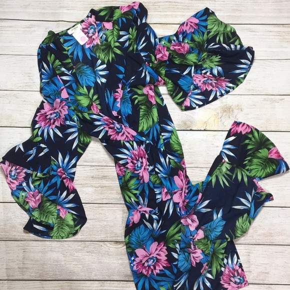 UMGEE Floral Kimono with Ruffle Sleeves NWT - Picture 4 of 7